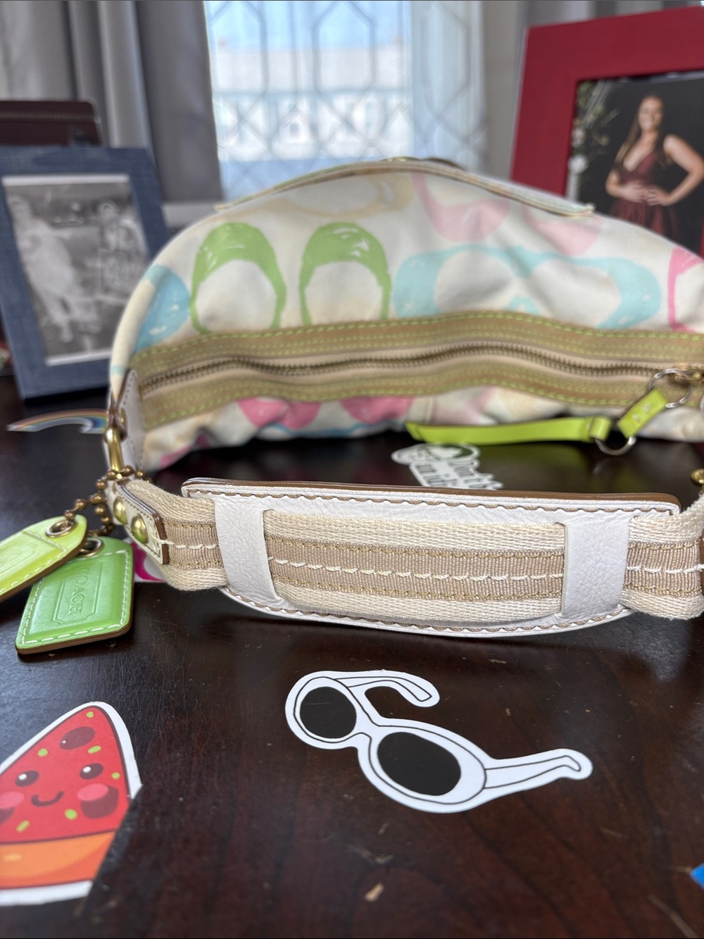 Vintage Coach 2005 Y2K Scribble Signature Ergo Hobo Leather Shoulder Bag 12x9in - Picture 14 of 16